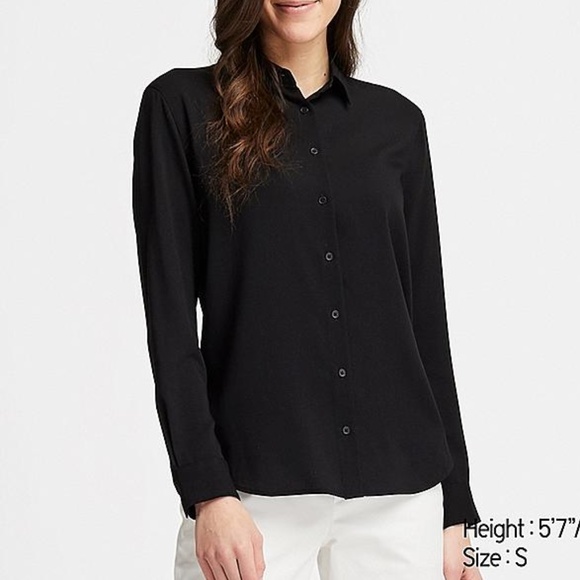 Uniqlo Tops - FINAL⬇️ NWOT Uniqlo Women Rayon Long Sleeve Blouse